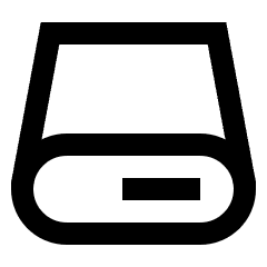 Hard Drive 2 Icon from Sharp Line Set