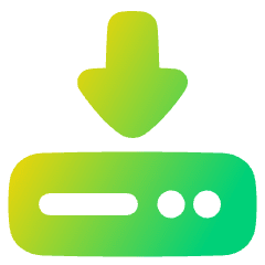 Hard Drive Download Icon from Plump Gradient Set