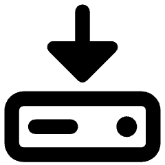 Hard Drive Download Icon from Core Remix Set