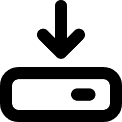 Hard Drive Download Icon from Micro Line Set