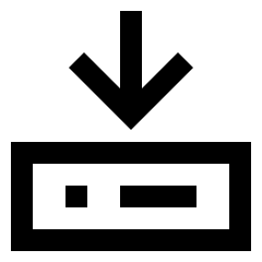 Hard Drive Download Icon from Sharp Line Set