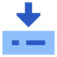 Hard Drive Download Icon from Sharp Flat Set