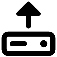 Hard Drive Upload Icon from Core Remix Set