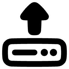 Hard Drive Upload Icon from Plump Remix Set