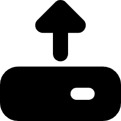 Hard Drive Upload Icon from Micro Solid Set