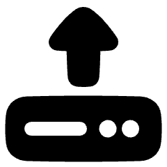 Hard Drive Upload Icon from Plump Solid Set