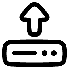 Hard Drive Upload Icon from Plump Line Set