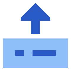 Hard Drive Upload Icon from Sharp Flat Set
