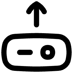 Hard Drive Upload Icon from Flex Line Set