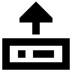 Hard Drive Upload Icon from Sharp Remix Set