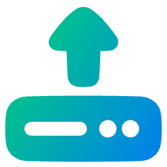 Hard Drive Upload Icon from Plump Gradient Set