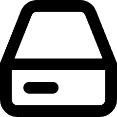 Storage Hard Drive 1 Icon from Micro Line Set