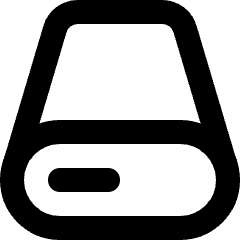 Storage Hard Drive 2 Icon from Micro Line Set