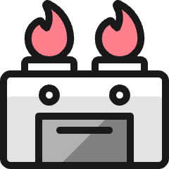 Stove Gas Icon from Ultimate Colors Set
