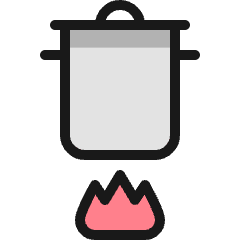 Stove Gas Pot Icon from Ultimate Colors Set