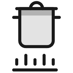 Stove Induction Pot Icon from Ultimate Colors Set