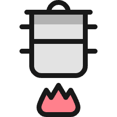 Stove Steamer Gas Icon from Ultimate Colors Set