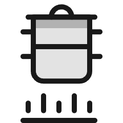 Stove Steamer Induction Icon from Ultimate Colors Set