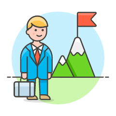Businessman Peak 1 Illustration from UX Colors Set