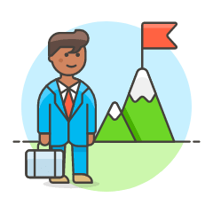 Businessman Peak 2 Illustration from UX Colors Set