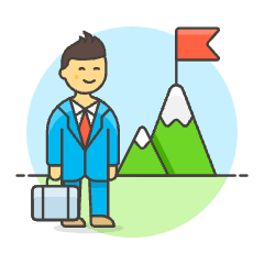 Businessman Peak 3 Illustration from UX Colors Set