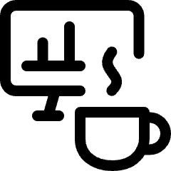 Graph Statistics Coffee Icon from Ultimate Regular Set