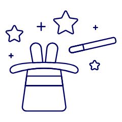 Magician Hat Rabbit Illustration from UX Line Set
