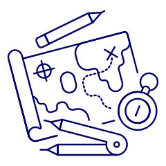 Map Navigation Illustration from UX Line Set
