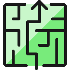Maze Strategy 1 Icon from Ultimate Colors Set