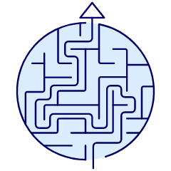 Maze Strategy Illustration from UX Duotone Set
