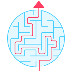 Maze Strategy Illustration from UX Colors Set