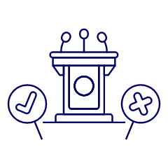 Podium Vote Illustration from UX Line Set