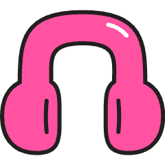Headphone Icon from Stickies Colors Set
