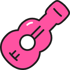 Instruments Guitar Icon from Stickies Colors Set