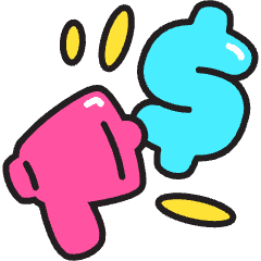 Ads Payment Icon from Stickies Colors Set