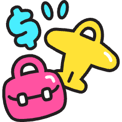 Business Trip Icon from Stickies Colors Set