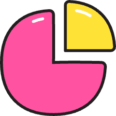 Graph Pie Icon from Stickies Colors Set