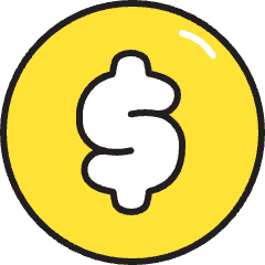 Money Coin 1 Icon from Stickies Colors Set