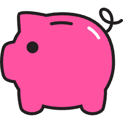 Piggy Bank Icon from Stickies Colors Set