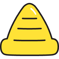 Cone Icon from Stickies Colors Set
