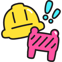 Construction Area Icon from Stickies Colors Set