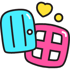 Door Window Icon from Stickies Colors Set