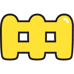 Fence Icon from Stickies Colors Set