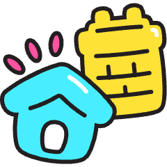 House Chimney Icon from Stickies Colors Set