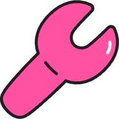 Wrench Icon from Stickies Colors Set
