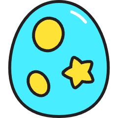 Easter Egg Icon from Stickies Colors Set