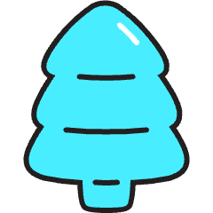 Pine Tree Icon from Stickies Colors Set