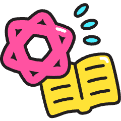Religious Study Icon from Stickies Colors Set