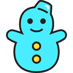 Snowman Icon from Stickies Colors Set