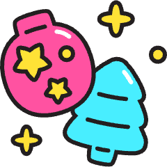 Tree Decoration Icon from Stickies Colors Set